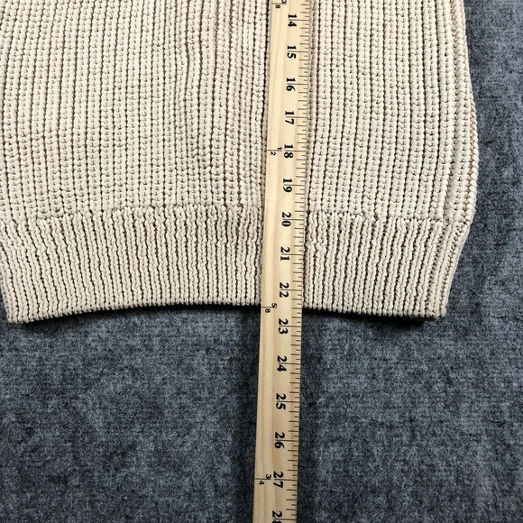 Future Collective Sweater Womens Small Beige Mock Neck Balloon Sleeve Pullover - Picture 4 of 7